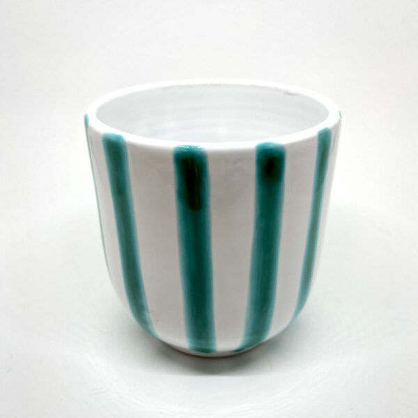 vaso ceramica policroma verde